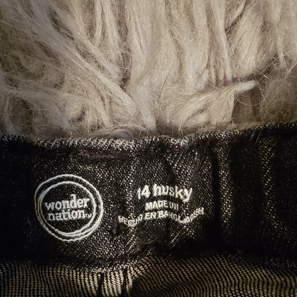 Wonder Nation Boys Dark Gray Wash Jeans Size 16 Husky - Picture 3 of 3